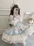 Imagem do Lolita feminina JSK Dress, Princess Strap Dress, Harajuku, Vintage, Elegante, Renda, Malha, Kawaii, Japonês, Doces, Roupas