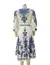 Outono nova moda feminina com decote em v manga comprida vestido estampado boêmio - comprar online