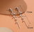 Aretes largos con piedritas de brillos - comprar en línea