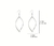 Aretes largos de rombo metálicos - comprar en línea