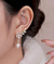 Aretes de hojas y flores con brillos y perla - comprar en línea