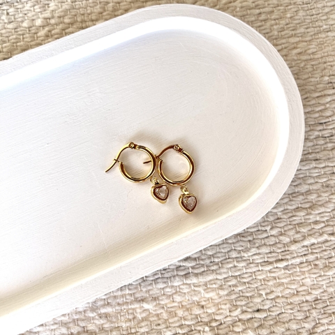 Acero Dorado - Aros Colgantes Kira