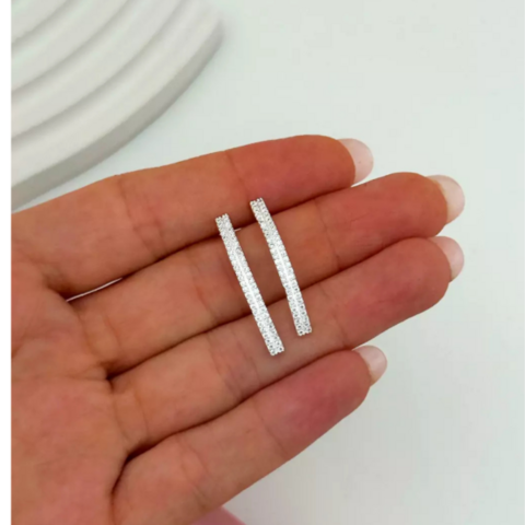 Acero Blanco - Pasantes Semi Argollas Lina - comprar online