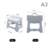 Banquito Plegable Reforzado Gris y Blanco - comprar online