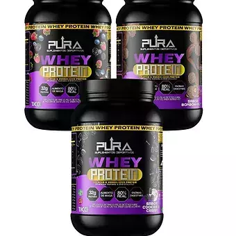 PACK X 3 Whey Protein - Proteina Concentrada, Aislada e Hidrolizada PURA SUPLEMENTOS - comprar online