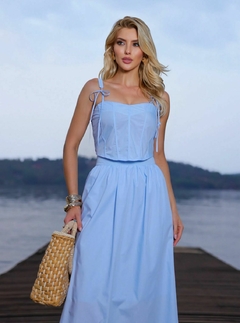 Conjunto saia com cropped - comprar online