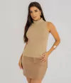 Blusa gola alta modal