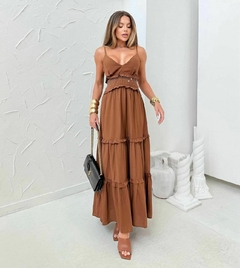 VESTIDO LONGO JADE COM PEDRARIA - comprar online