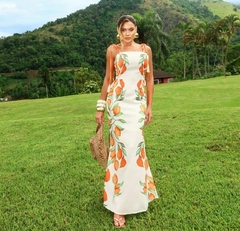 VESTIDO SLIP DRESS LIMÕES - Aimée Moda Feminina