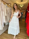 Vestido longo em lesie