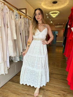 Vestido longo em lesie
