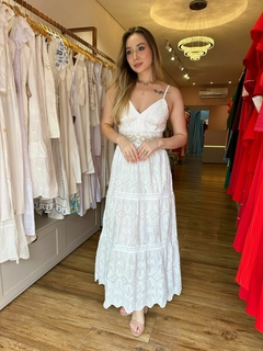 Vestido longo em lesie - comprar online
