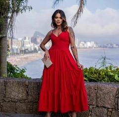 Vestido vermelho na internet