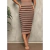 Saia Tricot Listrada Fenda Lateral Midi na internet
