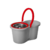 Mop Giratório Inox Limpeza 360° Cesto Kaza Clean 9 Litros - Vermelho - MK GOLD