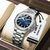 Poedagar Gold elegante relógio de pulso masculino à prova dwaterproof água calendário luminoso relógio quadrado aço inoxidável quartzo relógios masculinos - comprar online