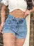 Imagem do MODA LADY Jeans curtos para mulheres, calça casual mãe, shorts simples