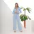 Cropped Jeans para Mulher, Lavagem, Azul Clara Tecido, Premium Outono, Inverno. - comprar online