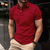 Camisa polo masculina de manga curta, cor sólida, com lapela e botões - MK GOLD