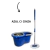Mop Giratório Limpeza Fácil Cesto Inox Clean Tech 8 Litros - Azul - comprar online