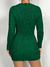 Vestido Gold de malha com fio torcido, moda feminina, pulôver, gola redonda, saia quadril - comprar online