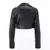 Candyhot Gold outono inverno jaqueta curta de couro falso y2k gola virada para baixo moda botton decoração casaco do plutônio 2024 grunge rua casacos casuais na internet
