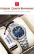 Poedagar Gold elegante relógio de pulso masculino à prova dwaterproof água calendário luminoso relógio quadrado aço inoxidável quartzo relógios masculinos