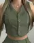 Conjunto Gold de duas peças roupa feminina 2025 abotoado com decote em v sem mangas colheita colete topo & bolso casual shorts diários conjunto - MK GOLD