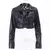Candyhot Gold outono inverno jaqueta curta de couro falso y2k gola virada para baixo moda botton decoração casaco do plutônio 2024 grunge rua casacos casuais na internet
