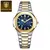 Poedagar Gold elegante relógio de pulso masculino à prova dwaterproof água calendário luminoso relógio quadrado aço inoxidável quartzo relógios masculinos - comprar online