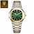 Imagem do Poedagar Gold elegante relógio de pulso masculino à prova dwaterproof água calendário luminoso relógio quadrado aço inoxidável quartzo relógios masculinos