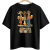 Camiseta preta oversized com estampa de humor e diversão canina com frase good vives