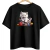 Camiseta oversized gatinho branco 3D fofo com novelos de lã coloridos