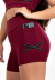 Short Fitness Cintura Alta Marsala com Elástico Racy REF: CLGA4