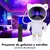 Astronauta Proyector Velador Clicket Galaxia Estrellas Lampara Luz Led Control Remoto Estructura Blanca - tienda online