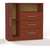 Comoda Orlandi 89 1 Puerta 3 Cajones Mogno