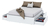 Cama Doble Centro Estant C141 Blanca