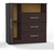 Comoda Orlandi 91 1 Puerta 3 Cajones Wengue