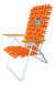 Reposera Solcito 3015 8 Posiciones Aluminio 3/4 Naranja
