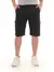 Bermuda Cargo Masculina Sarja Preta Com Bolsos Modelo Premium - comprar online