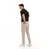 Imagem do Calça Masculina Sarja Alfaiataria Bolso Faca Moda Casual Social