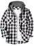 Camisa xadrez com capuz de rua masculina, slim fit, manga comprida, casal, viage na internet