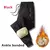Calça masculina com revestimento interno de pelúcia