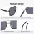 Oversize retro pontes duplas polígono quadrado metal masculino óculos de sol m na internet