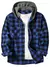 Imagem do Camisa xadrez com capuz de rua masculina, slim fit, manga comprida, casal, viage