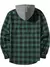 Camisa xadrez com capuz de rua masculina, slim fit, manga comprida, casal, viage na internet