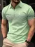Polo de golfe masculino de negócios manga curta camisa polo ao ar livre casual