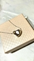 Cadena plateada corazon