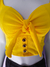 Cropped - Malha Creppe - Cor Amarelo - Klick Fashion
