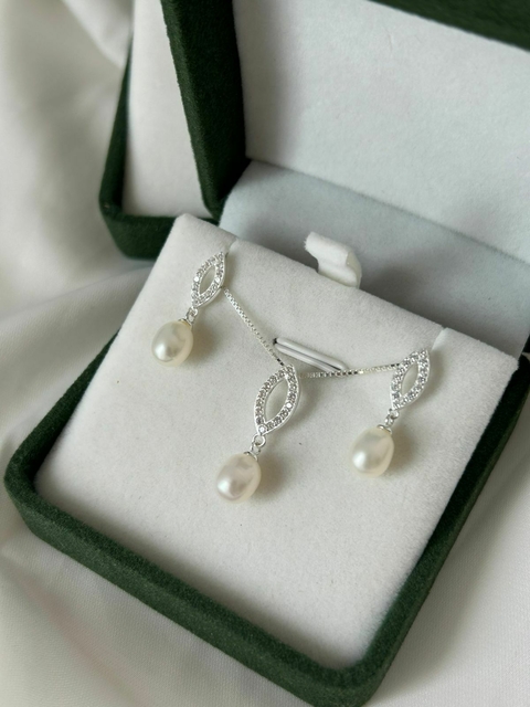 Conjunto pérola shell